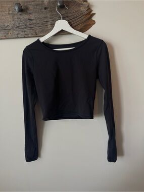Lululemon Wundertrain Cropped Long Sleeve Top